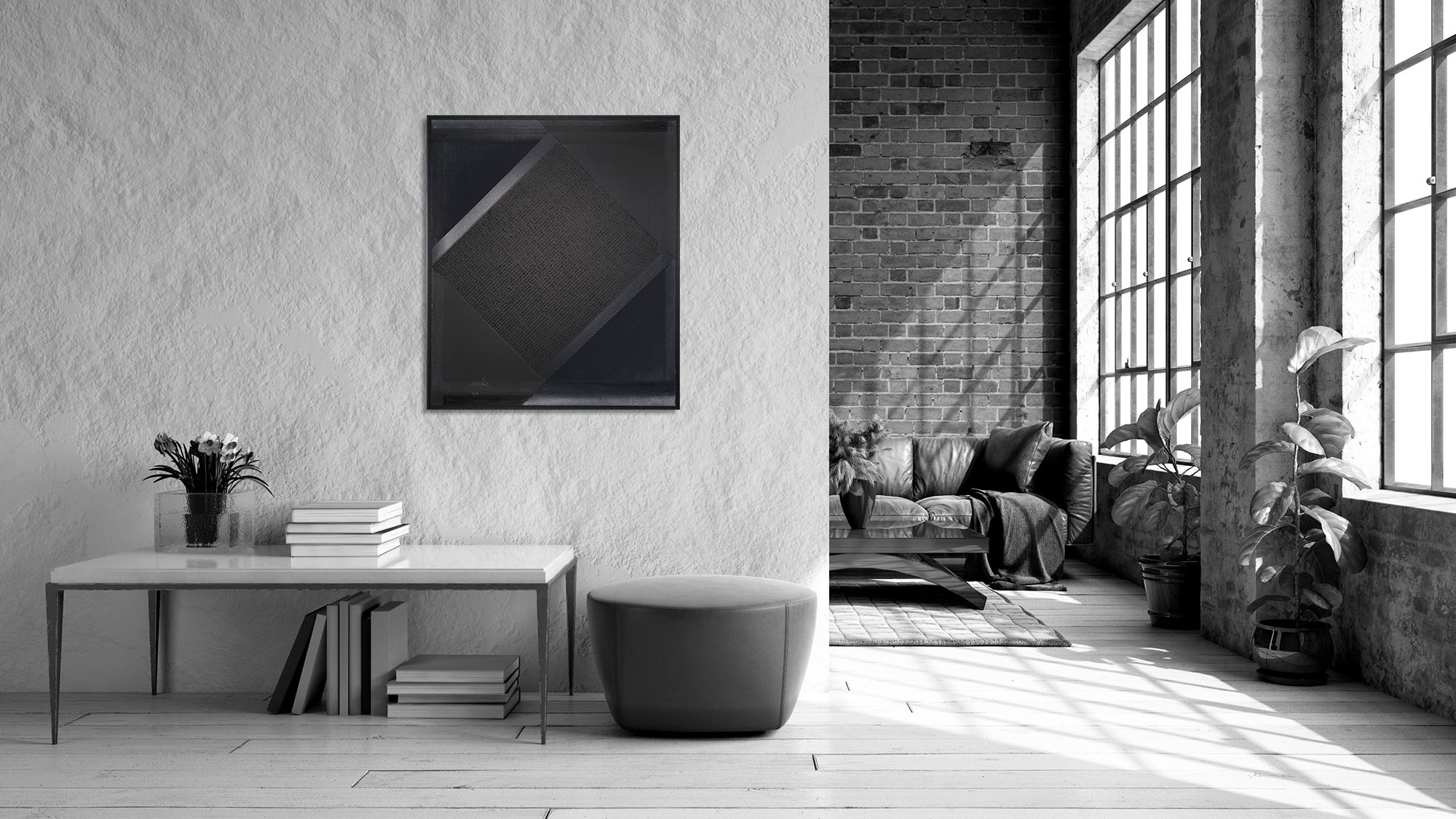 Composition with black square