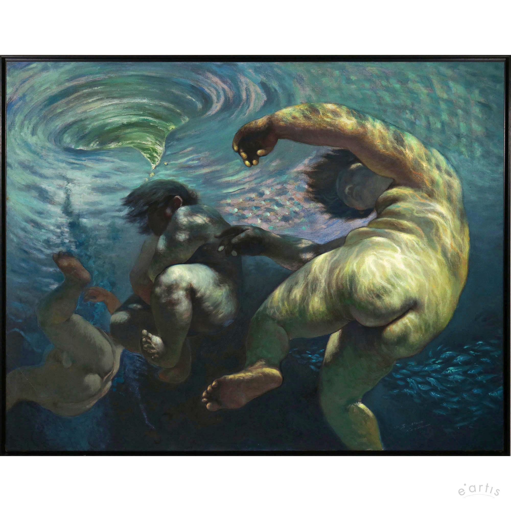 Under the surface of the sea - Three People in the Water  (水中三人)