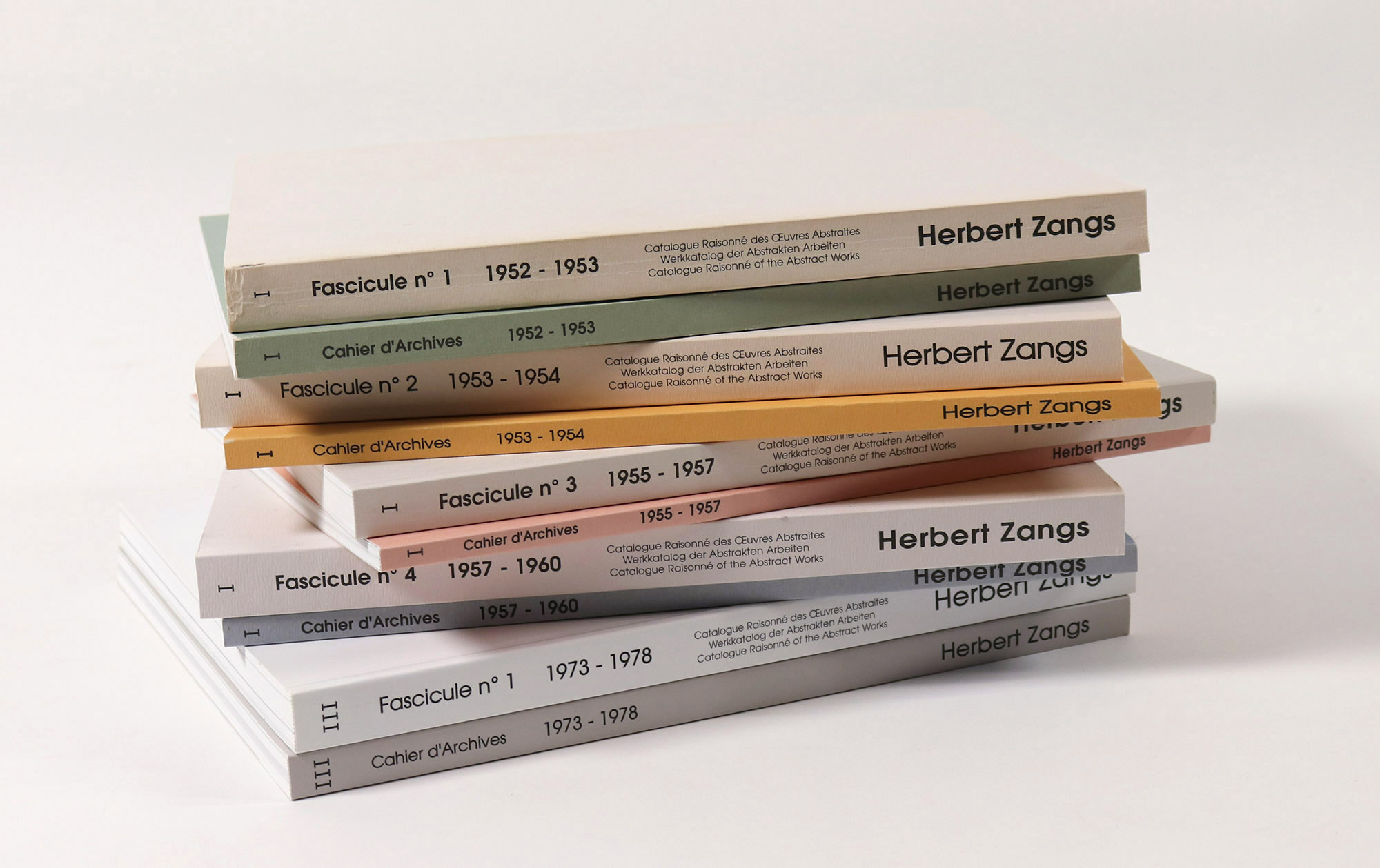 Herbert Zangs: Catalogue Raisonné Tome I [Fascicule n°1-4 inkl. Cahier d'Archives] + III [Fascicule n°1 inkl. Cahier d'Archives]