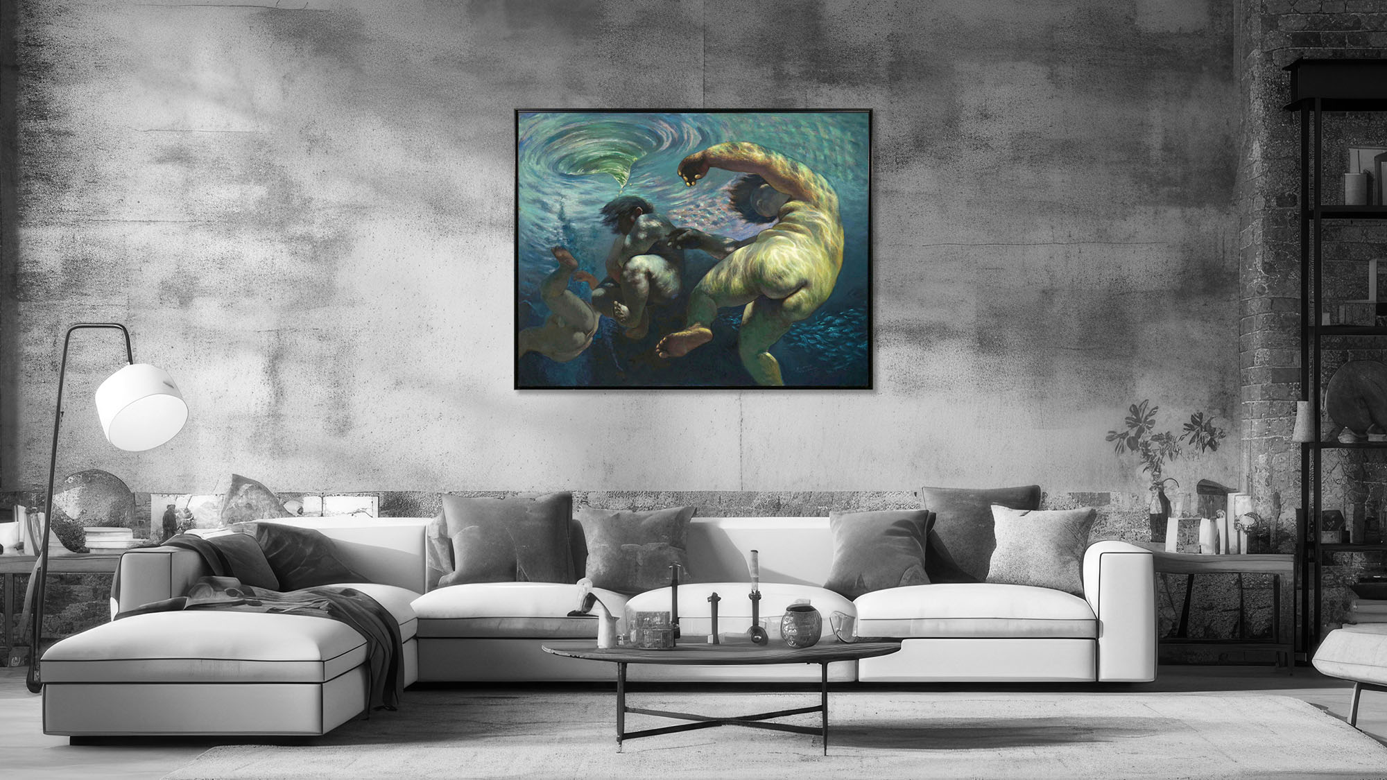 Under the surface of the sea - Three People in the Water  (水中三人)